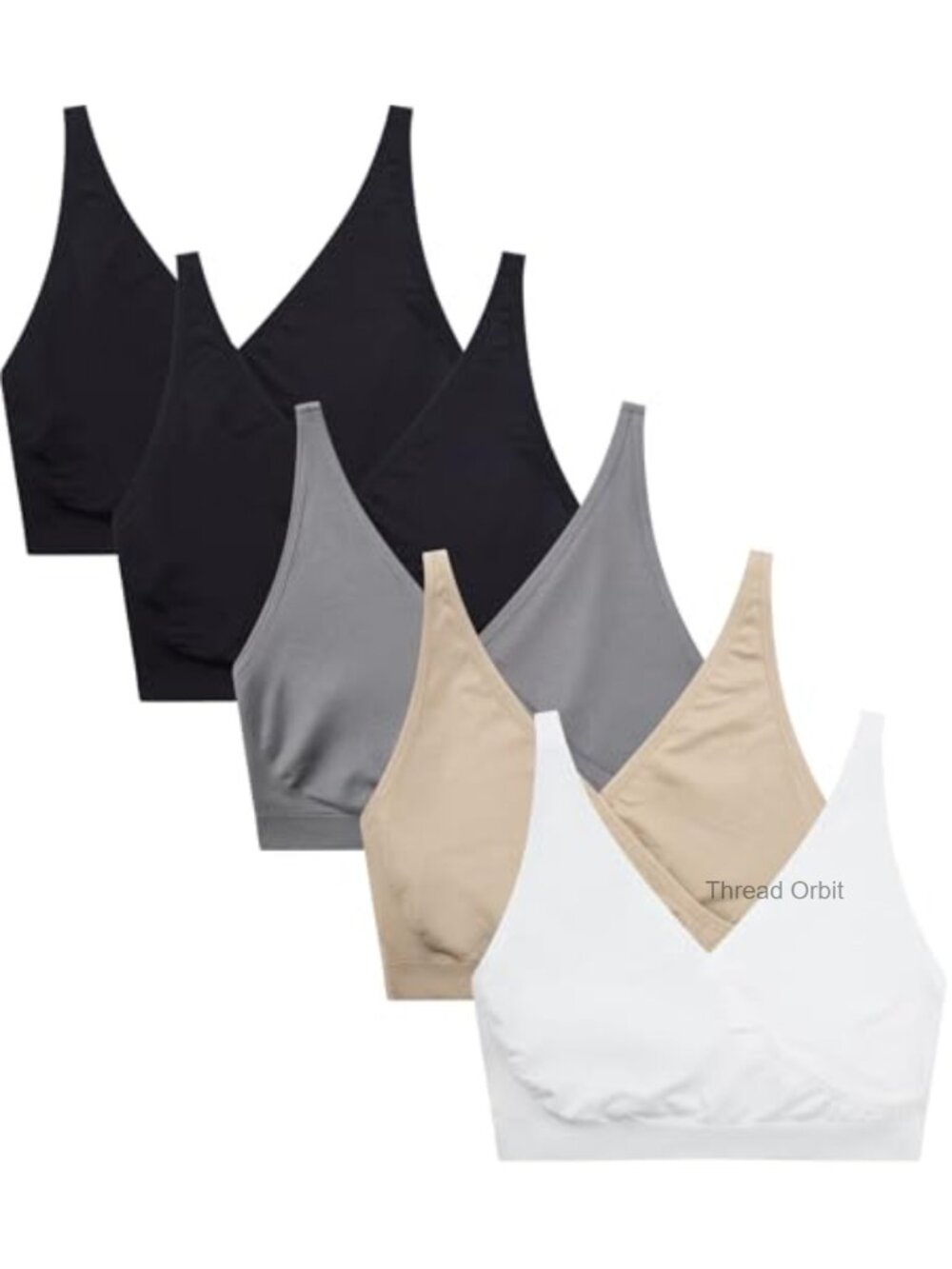 5-Pack Seamless Nursing Sleep Bras Wirefree Maternity Breastfeeding